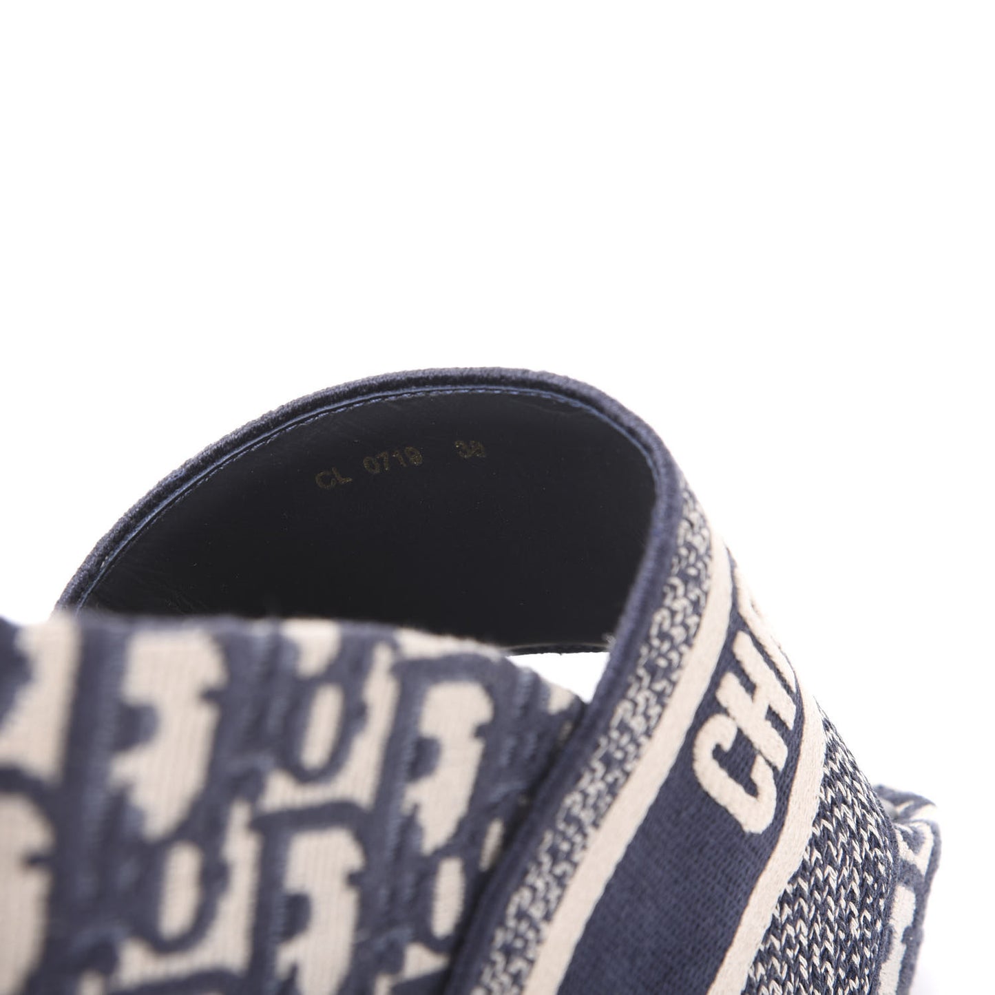 Oblique D-Way Platform Sandal 38 Deep Blue
