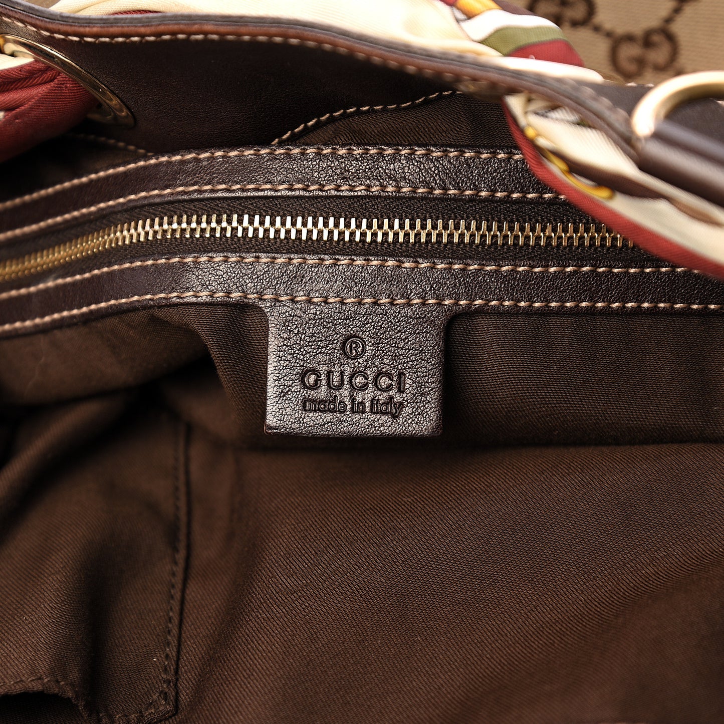 Monogram Large Positano Tote Brown