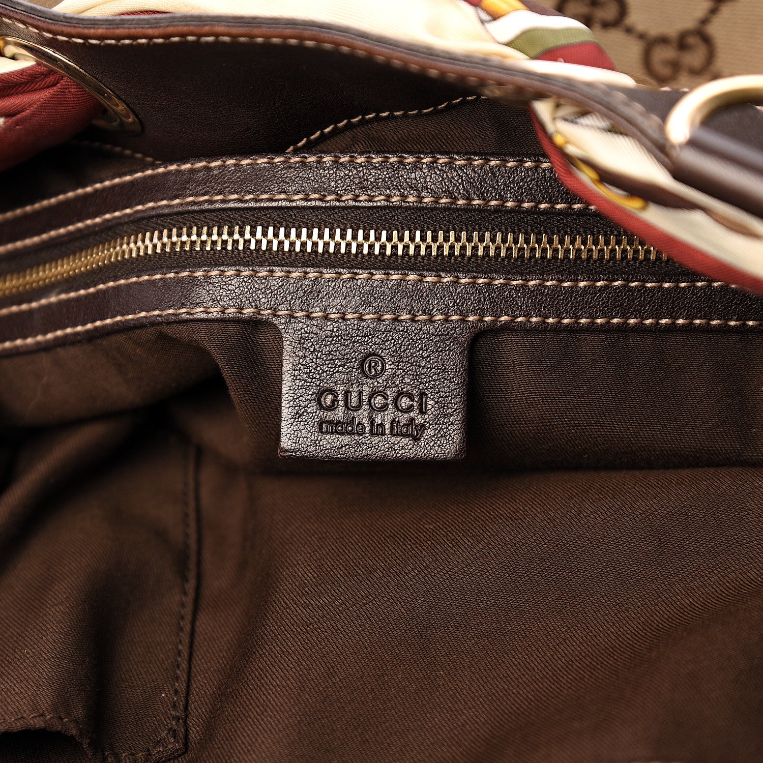 Gucci Monogram Large Positano Tote Brown 5 of 12