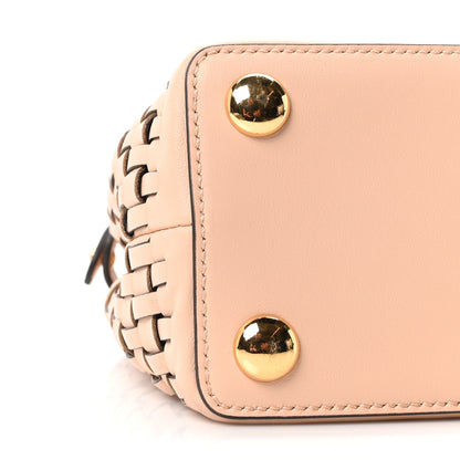 Fendi Vitello Grace Intreccio Mini Peekaboo Iconic Satchel Light Rose 8 of 9