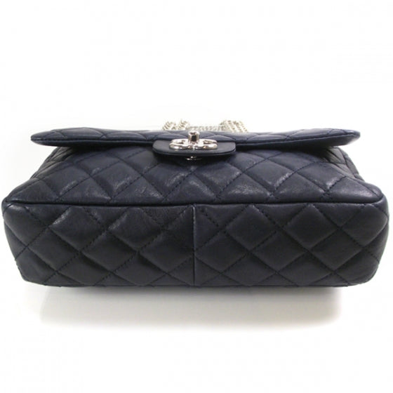 Chanel Washed Lambskin Jumbo Bijoux Chain Flap Navy 4 of 13