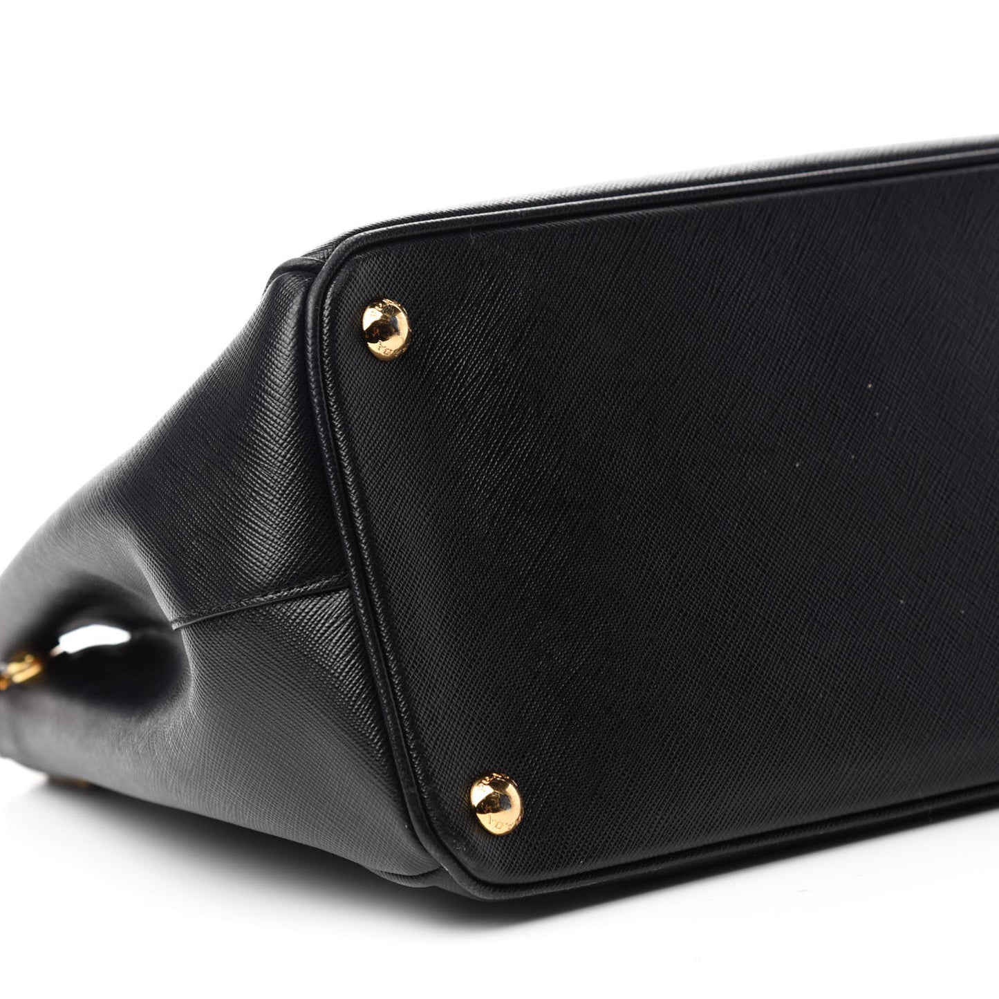 Saffiano Medium Galleria Double Zip Tote Black