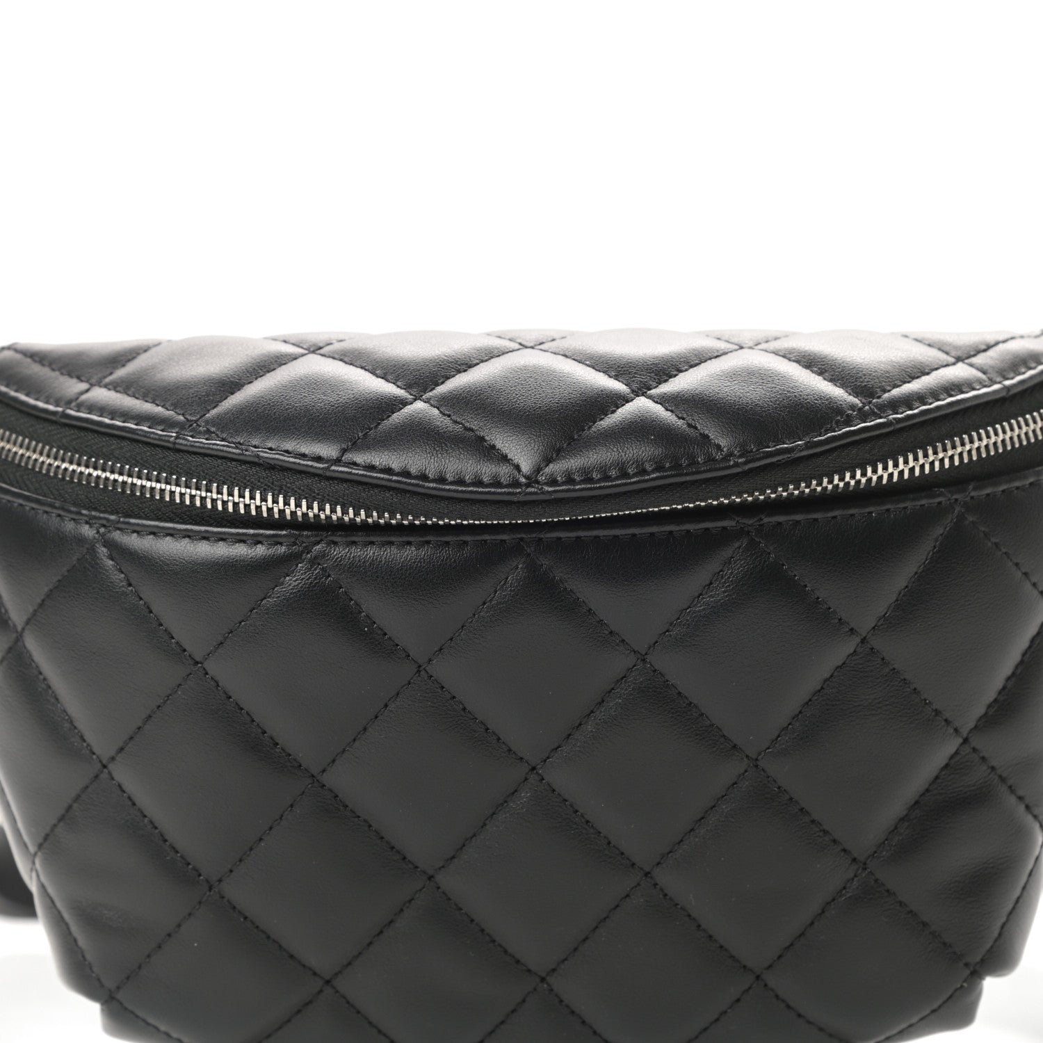 Chanel Lambskin Quilted Waist Belt Bag Black 9 of 11