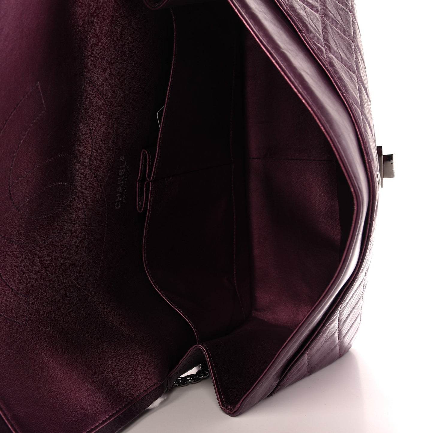 Aged Calfskin Quilted 2.55 Reissue 227 Flap Purple