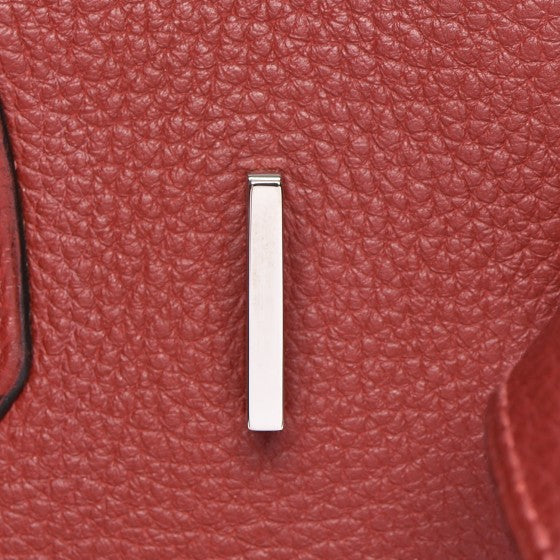 Taurillon Clemence Birkin 30 Rouge H