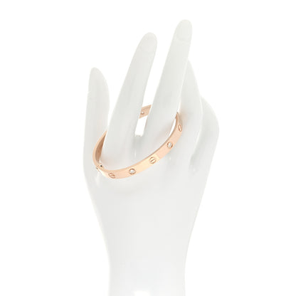 Cartier 18K Pink Gold 4 Diamond LOVE Bracelet 16 2 of 5