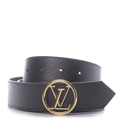 Louis Vuitton Monogram Epi 35mm LV Circle Reversible Belt 75 30 Black 1 of 6