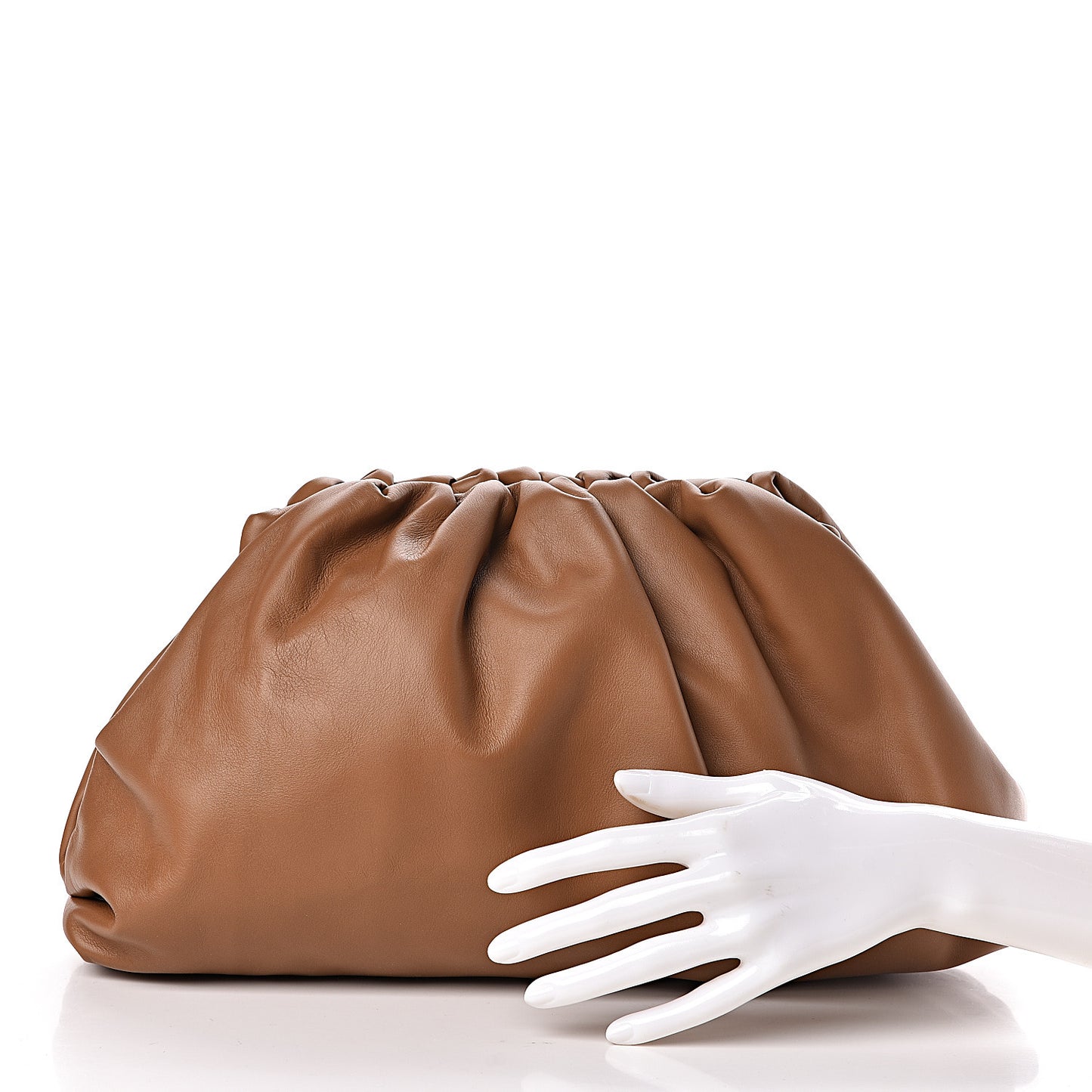 Smooth Butter Calf The Pouch Oversized Clutch Cammello