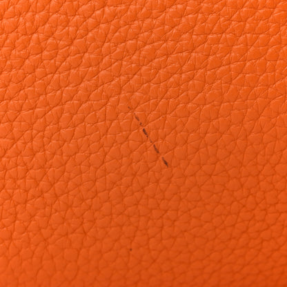 Hermes Taurillon Clemence Double Sens 45 Reversible Tote Orange Gold 18 of 18