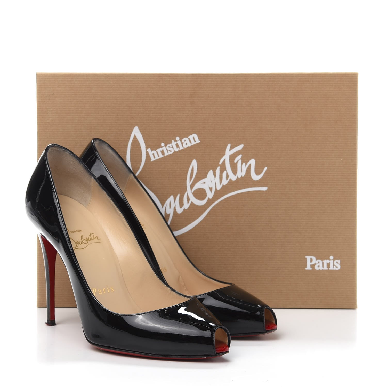Christian Louboutin Patent Tibur 100 Pumps 36 Black 8 of 8