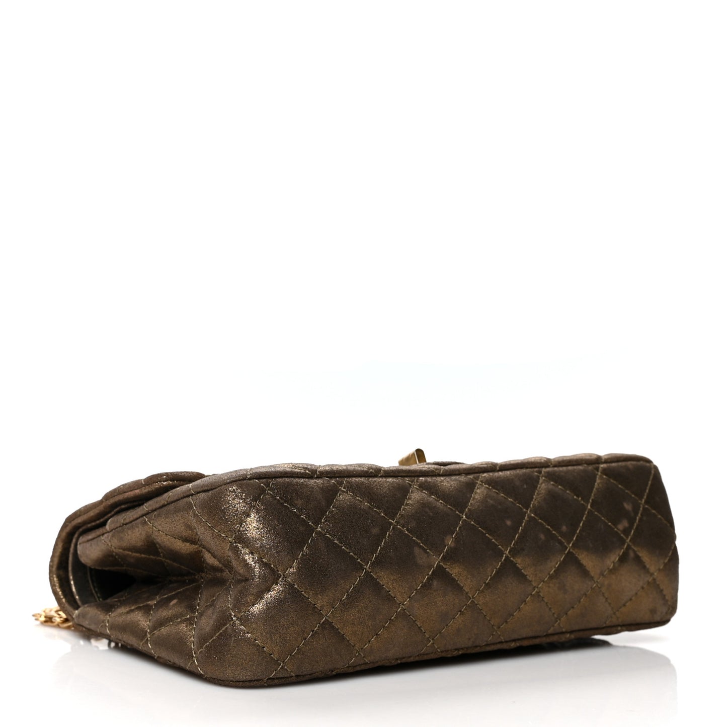 Iridescent Calfskin Quilted 2.55 Reissue 225 Flap Gold