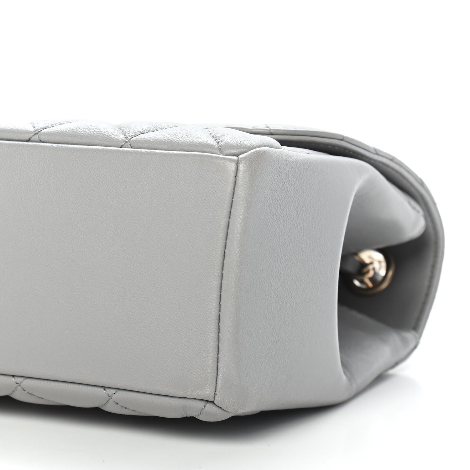 Chanel Lambskin Quilted Medium Mademoiselle Chic Flap Gris 9 of 9