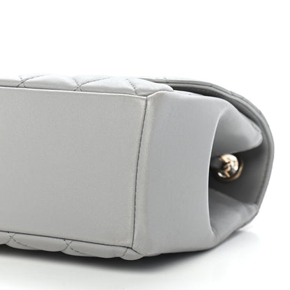 Chanel Lambskin Quilted Medium Mademoiselle Chic Flap Gris 9 of 9