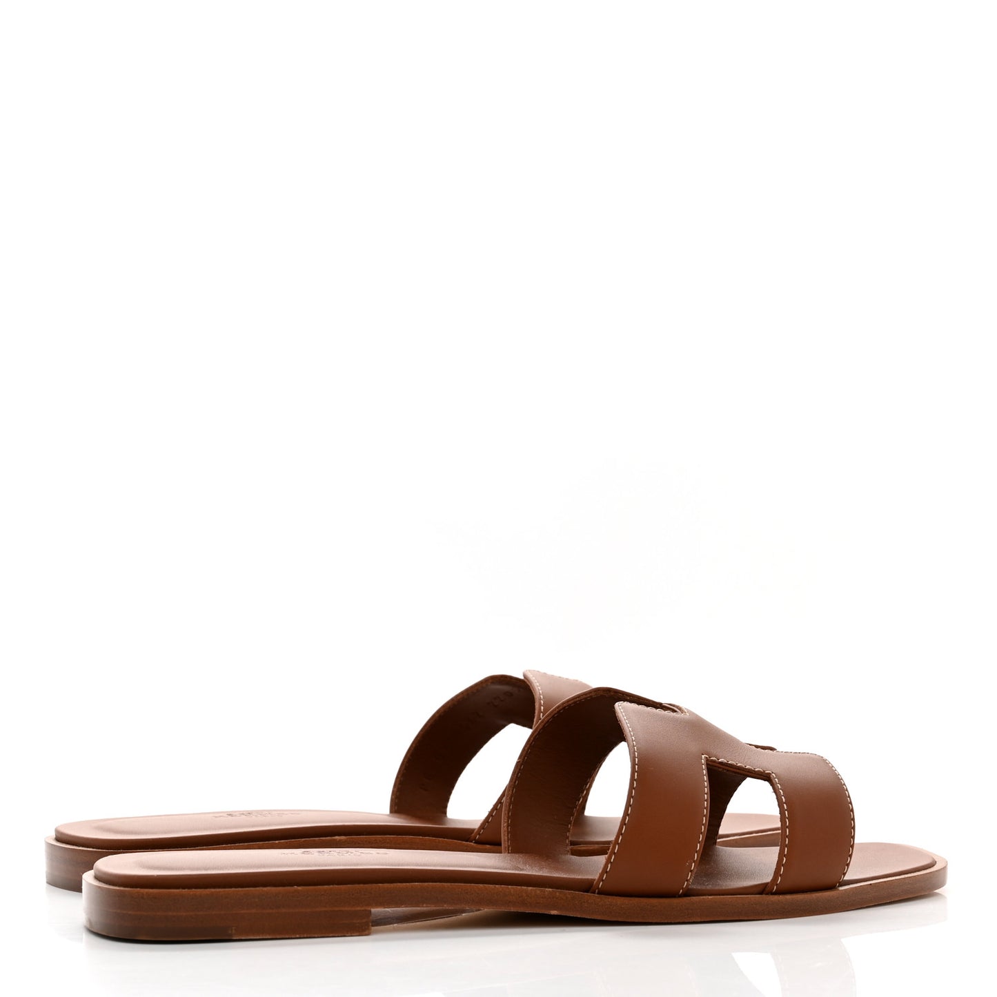 Box Calfskin Oran Sandals 38.5 Gold
