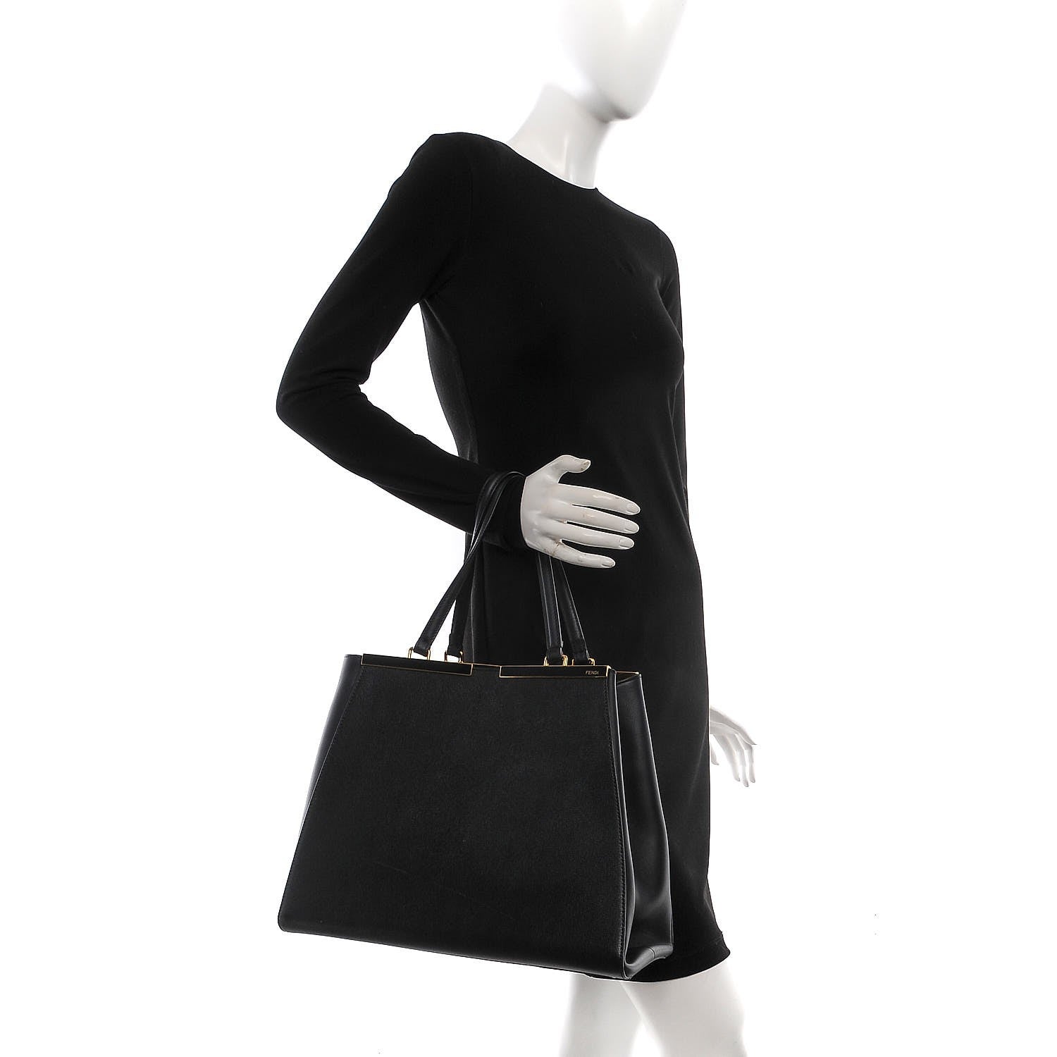 Fendi Vitello Elite Large 3Jours Tote Black 2 of 13