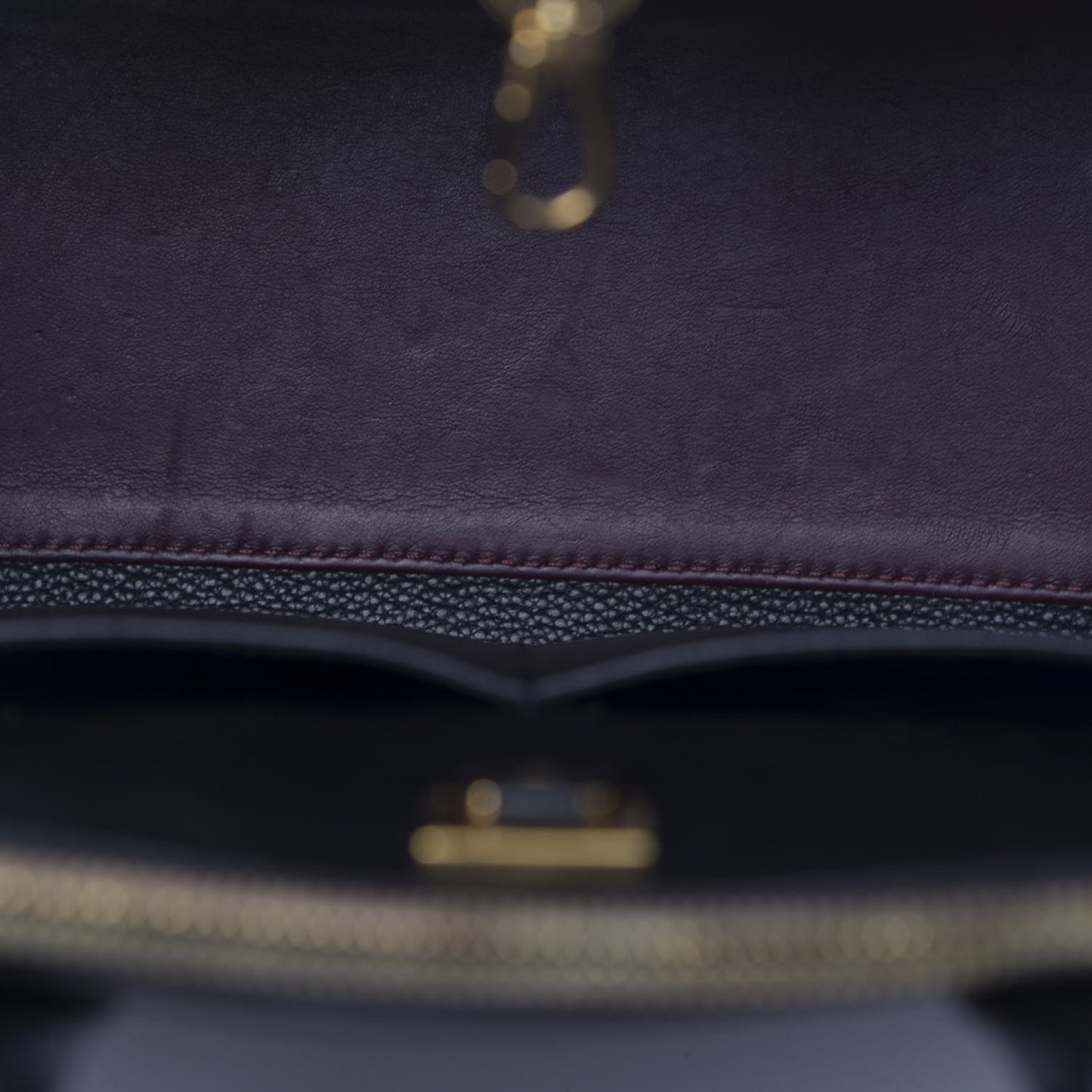 Calfskin City Steamer MM Burgundy Black