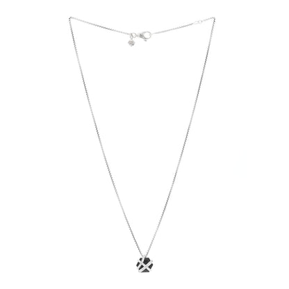 David Yurman Sterling Silver Diamond Black Onyx 10mm Petite Cable Wrap Pendant Necklace 2 of 3