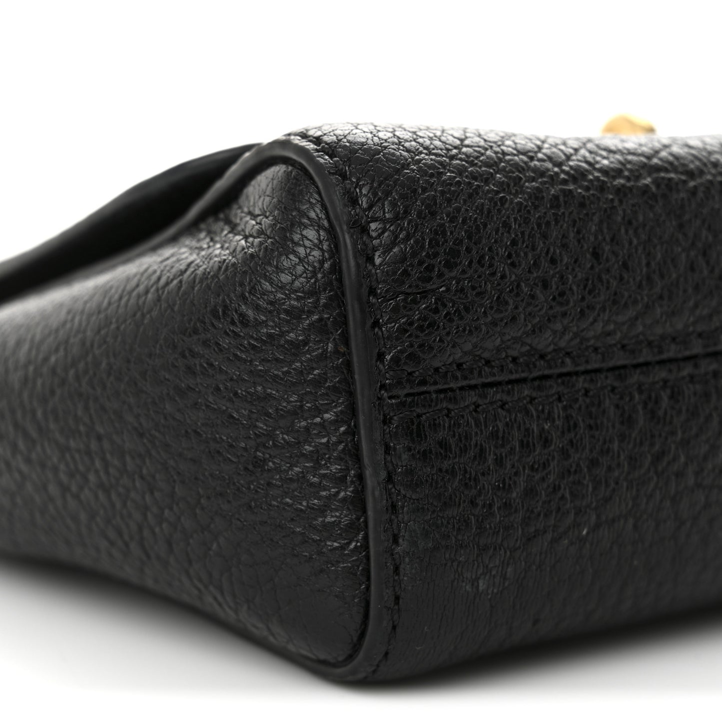 Glossy Goatskin Mini Lily Flap Black