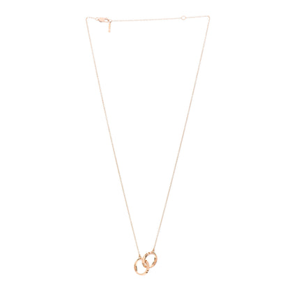 Tiffany 18K Rose Gold Interlocking Atlas Open Pendant Necklace 2 of 4