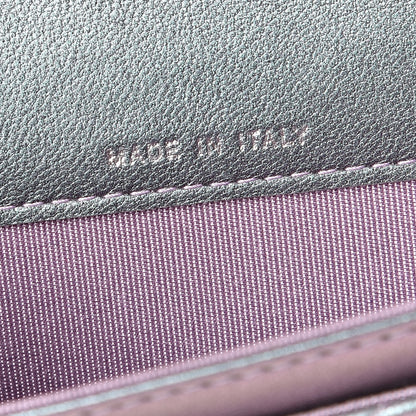 Chanel Iridescent Lambskin Quilted Reissue Flap Card Holder Light Purple 7 of 14