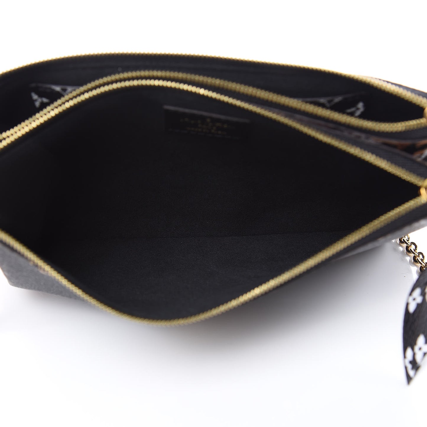 Monogram Giant Jungle Pochette Double Zip Black
