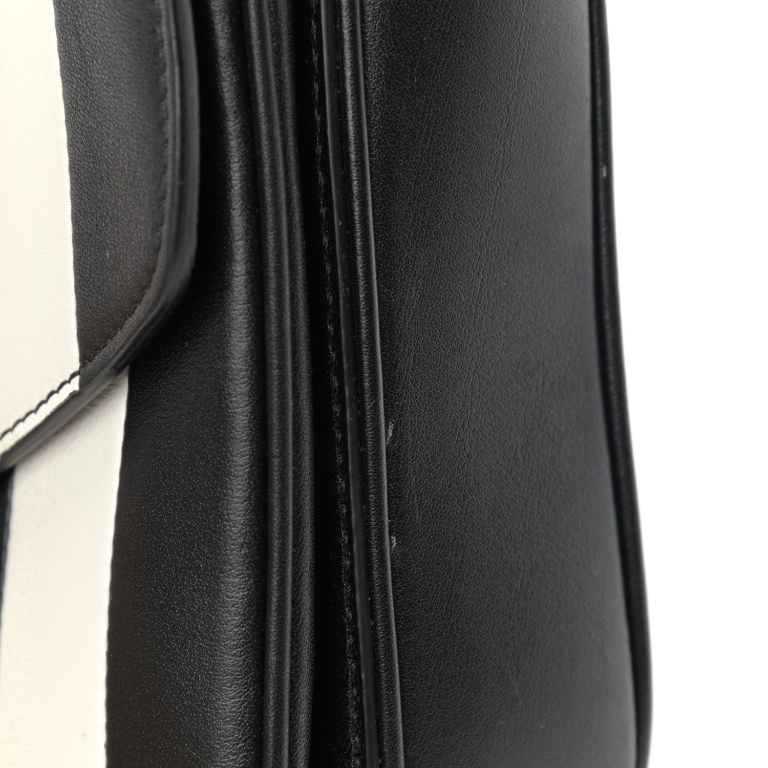 Celine Shiny Calfskin Stripes Small C Bag Black 11 of 13