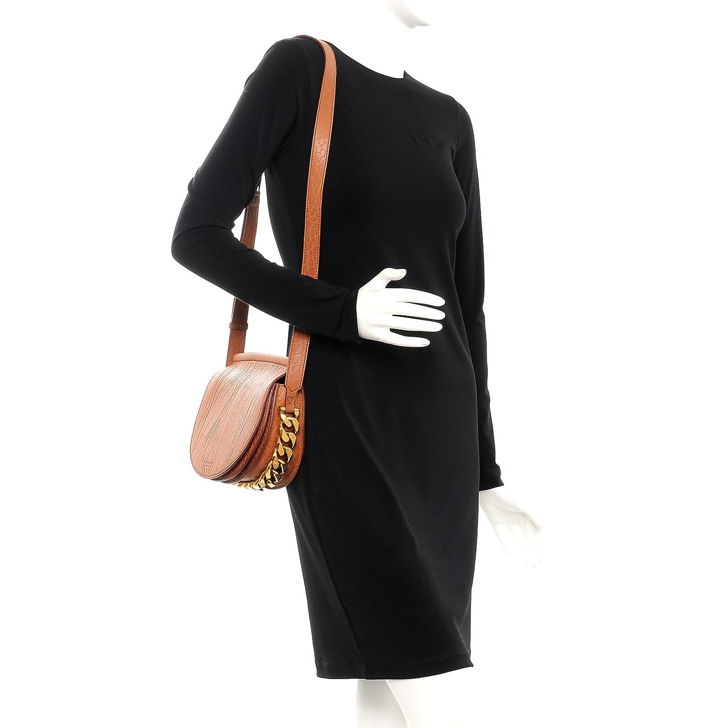 Bullhide Calfskin Mini Infinity Saddle Bag Cognac