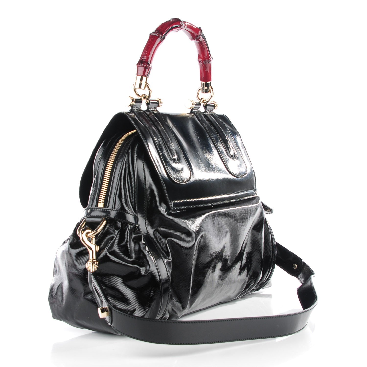 Gucci Dialux Pop Bamboo Handle Tote Black 3 of 16