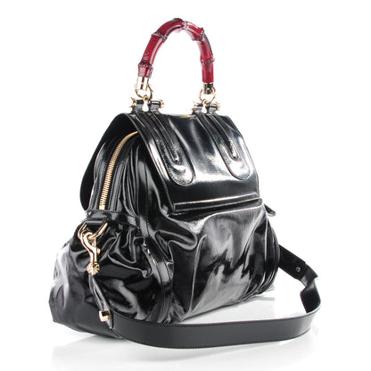 Gucci Dialux Pop Bamboo Handle Tote Black 3 of 16