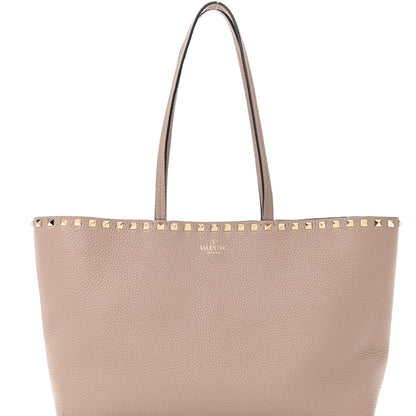 Valentino Garavani Grained Calfskin Small Rockstud Shoulder Tote Poudre 7 of 10