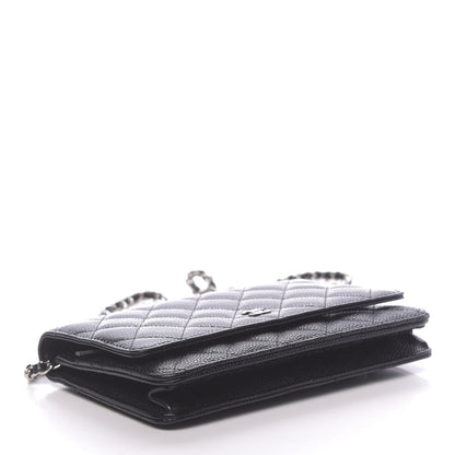 Chanel Caviar Quilted Wallet On Chain WOC Black 4 of 12