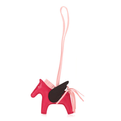 Hermes Milo Lambskin Grigri Rodeo Pegase Horse Bag Charm PM Framboise Rose Sakura Rouge Sellier 1 of 6