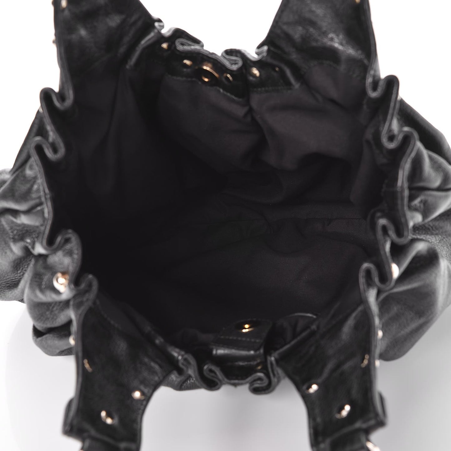 Calfskin Studded Large Pelham Tote Black