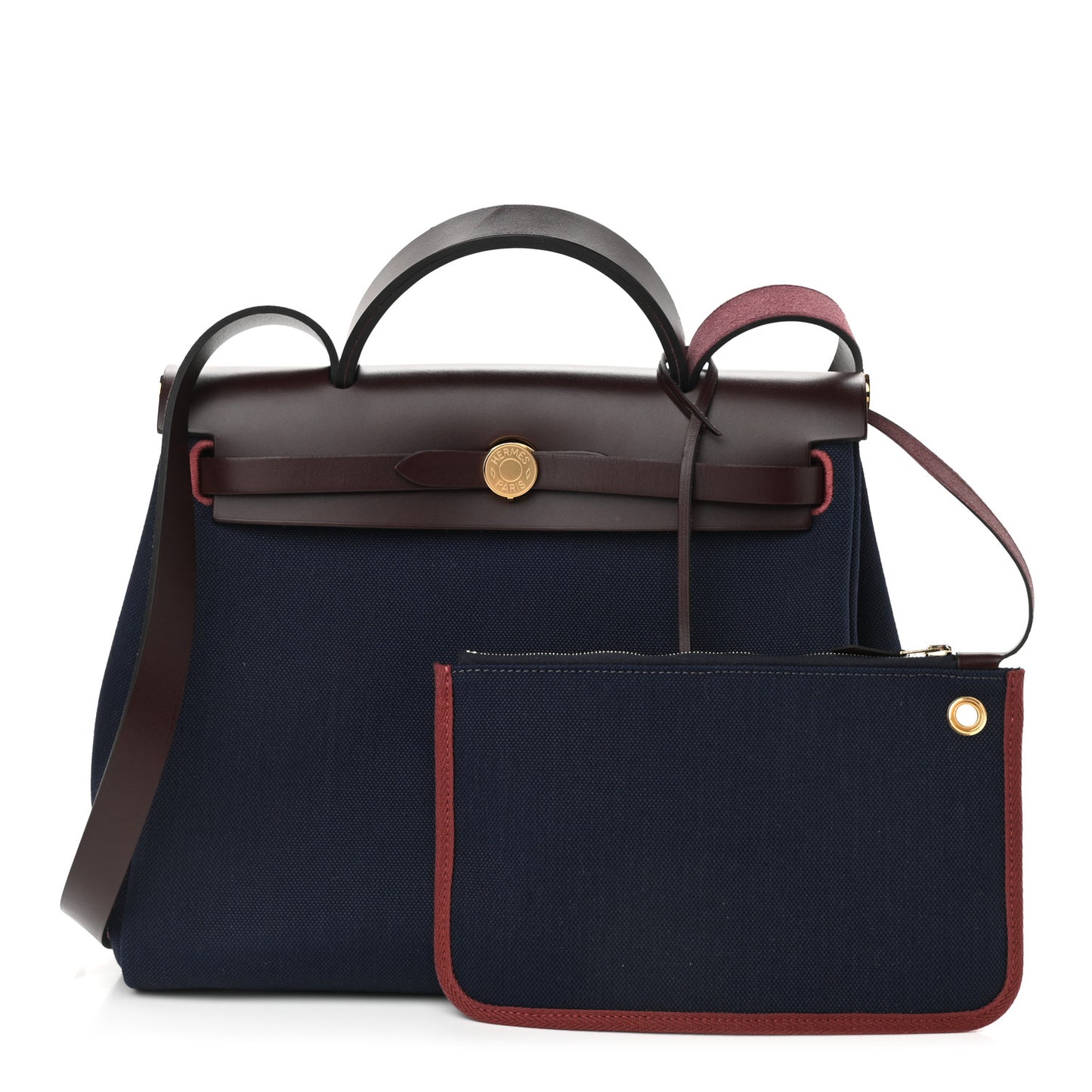 Toile Militaire Vache Hunter Herbag Zip Retourne 31 PM Rouge Sellier Bleu Marine