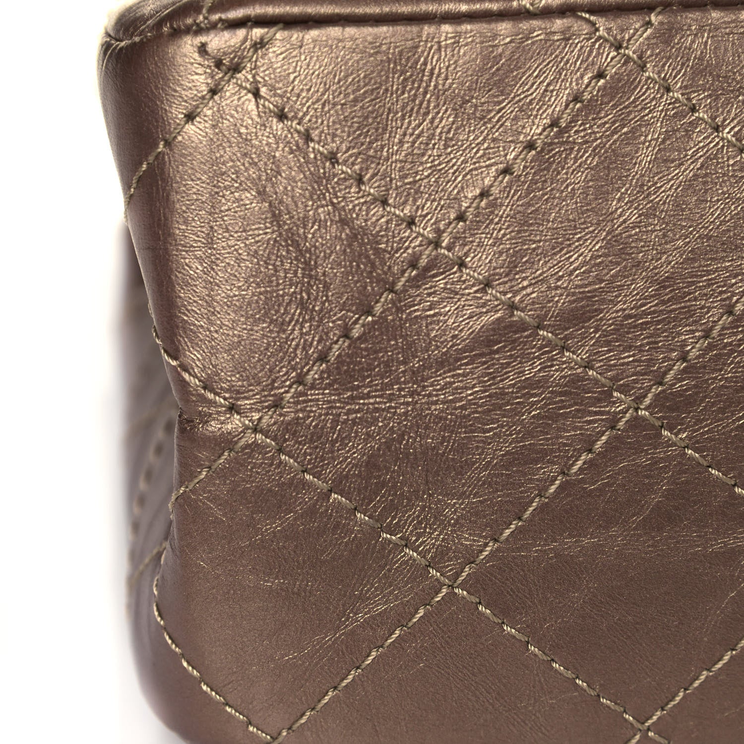 Chanel Metallic Aged Calfskin Quilted 2.55 Reissue 227 Flap Dark Gold 12 of 13