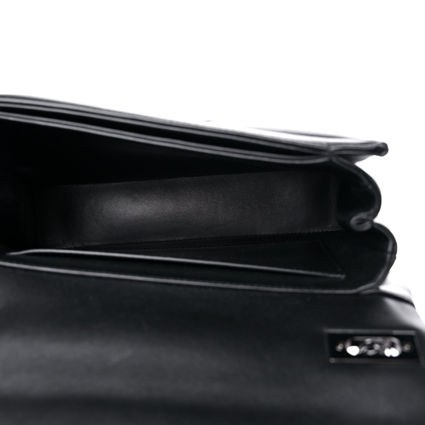 Nappa Tonal One Stud Chain Shoulder Bag Black