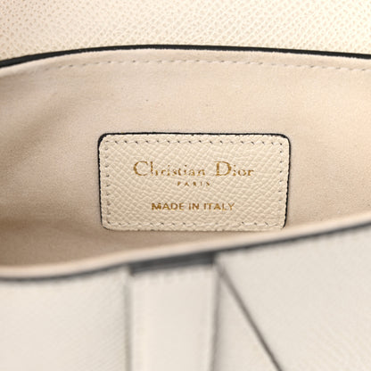 Christian Dior Grained Calfskin Mini Saddle Bag With Strap White 6 of 11