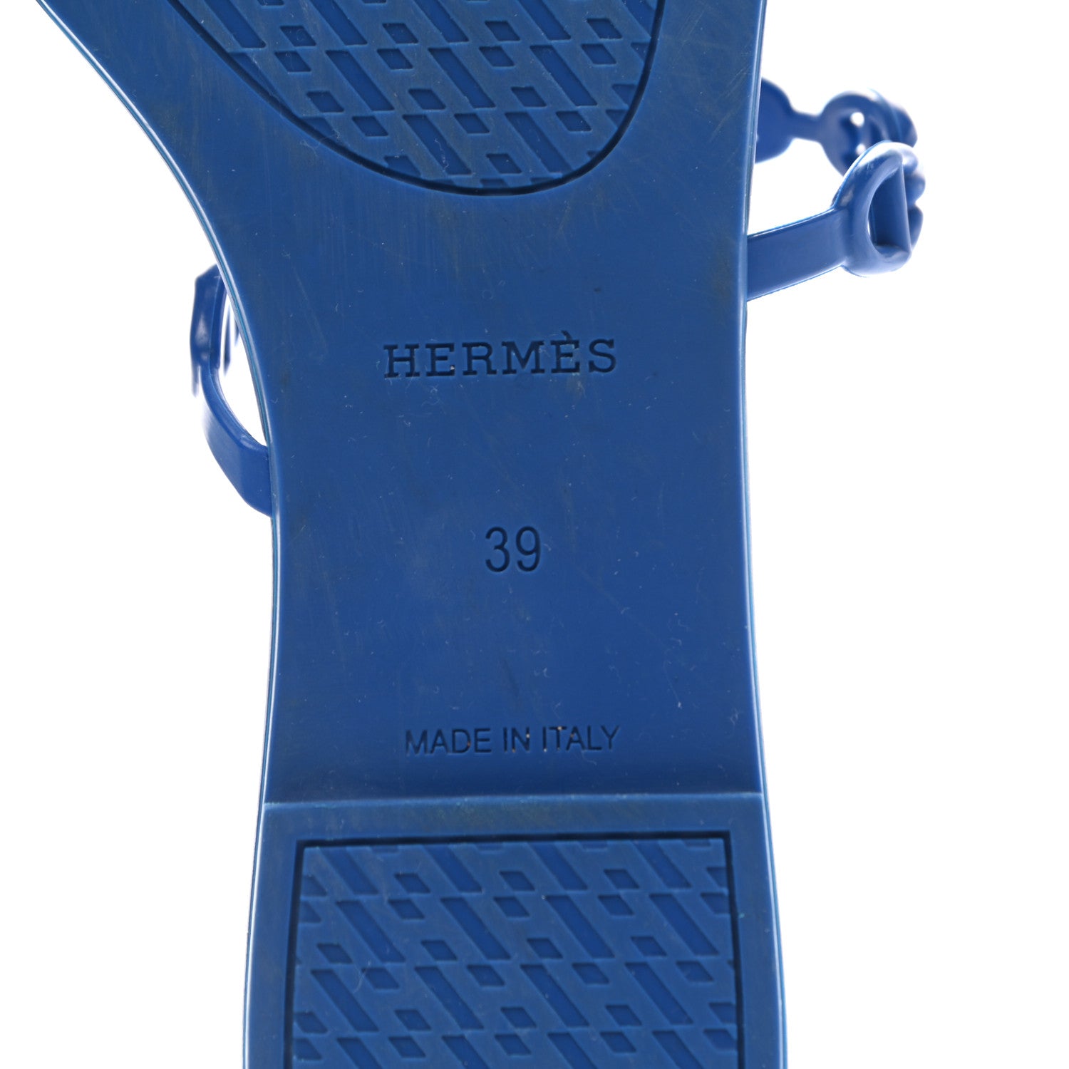 Hermes Rubber Chaine d'Ancre Rivage Sandals 39 Bleu Smalt 6 of 7