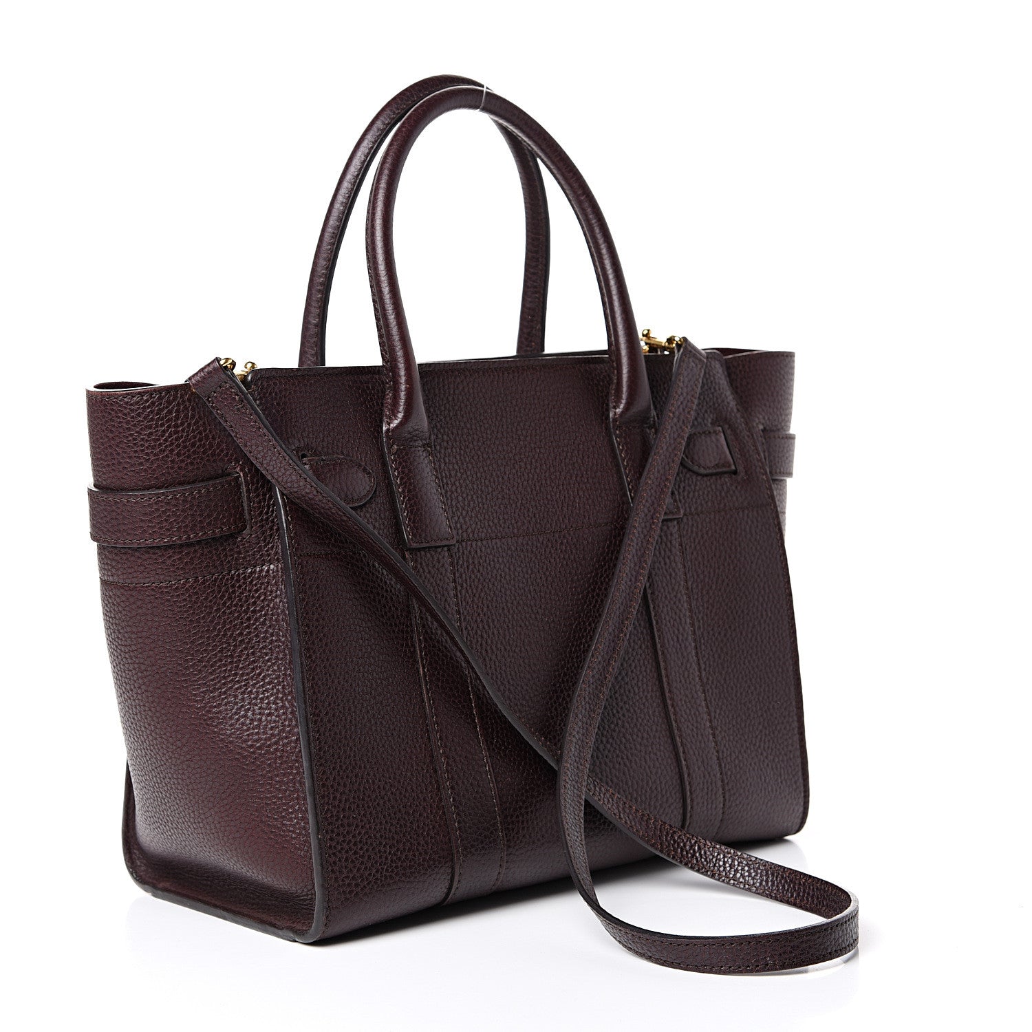 Mulberry Grain Vegetable Tanned Calfskin Small Zipped Bayswater Oxblood 2 of 15