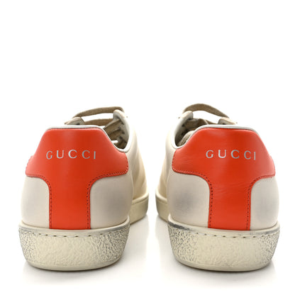 Gucci X DISNEY Miro Soft Calfskin Mickey Mouse Print Womens Ace Sneakers 36.5 Ivory Deep Orange 5 of 9