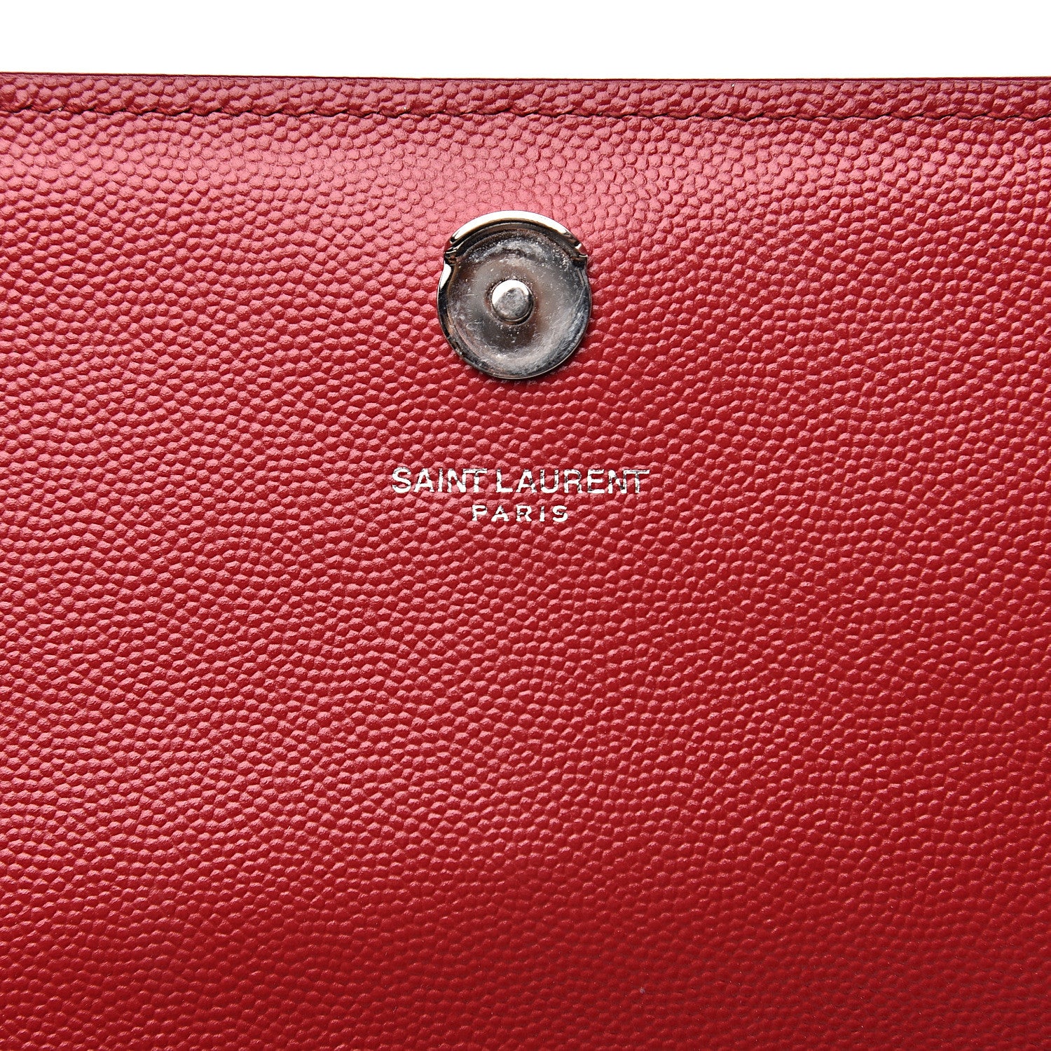 Saint Laurent Grain De Poudre Medium Monogram Kate Satchel Red 6 of 14