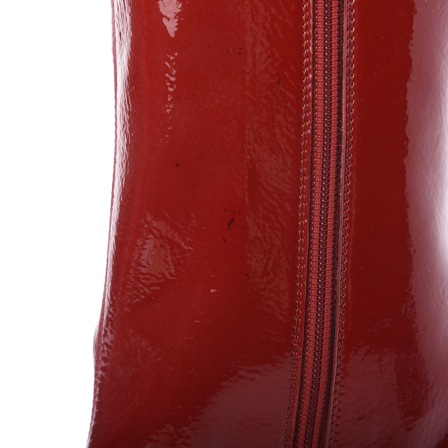 Naplack Patent Printyl Zip Boots 40.5 Hibiscus Red