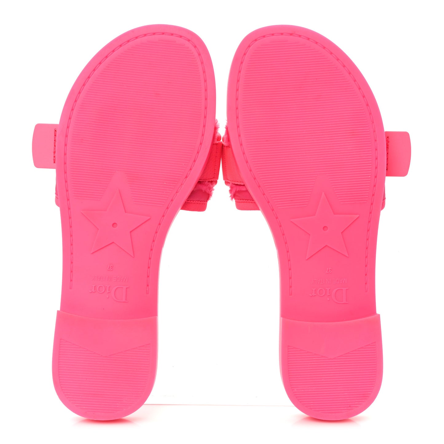 Technical Stretch Fabric Camouflage Dio(r)evolution Slide Sandals 37 Fuchsia Fluo