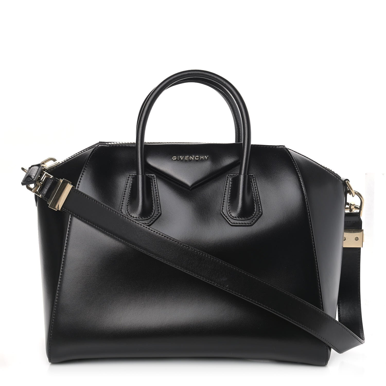 Givenchy Shiny Lord Calfskin Medium Antigona Black 1 of 12