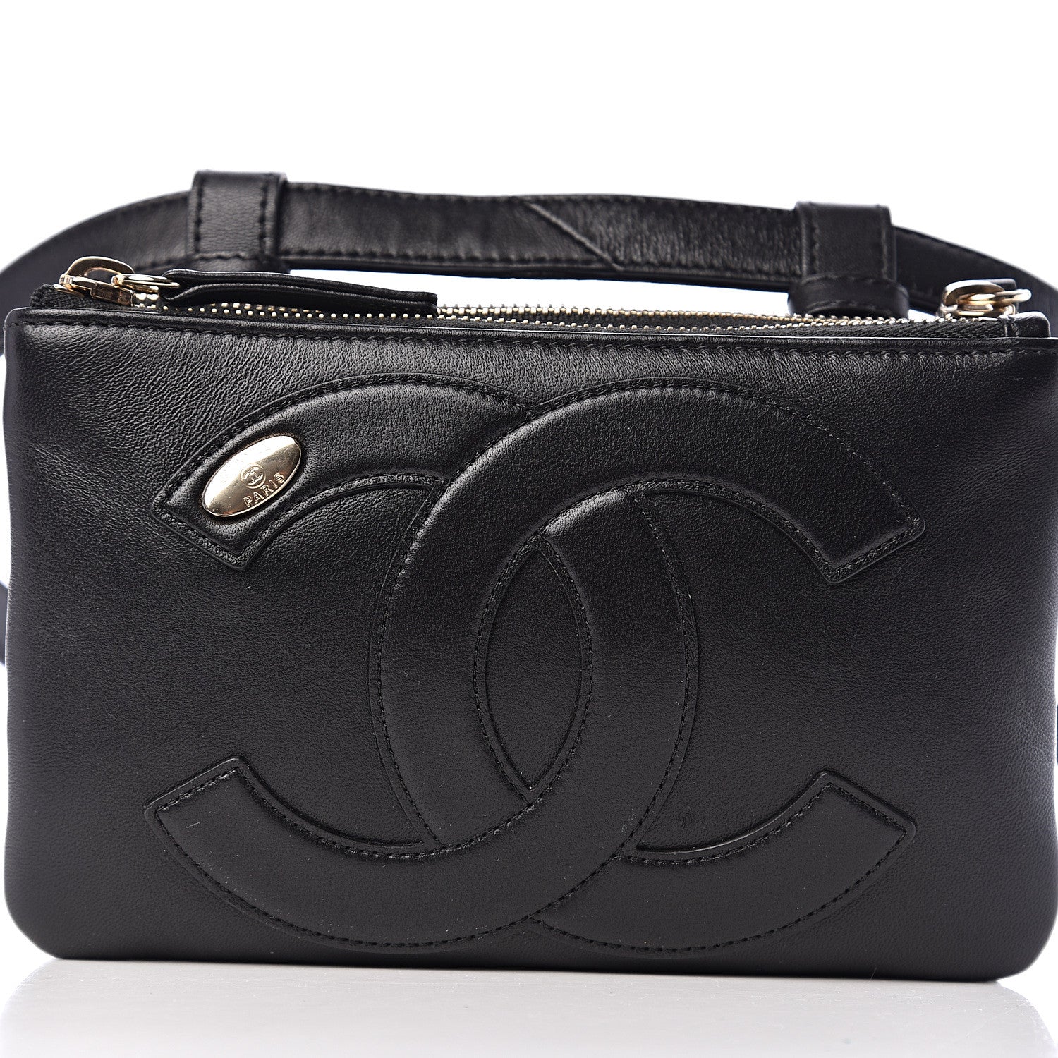 Chanel Lambskin CC Mania Waist Belt Bag Black 9 of 9