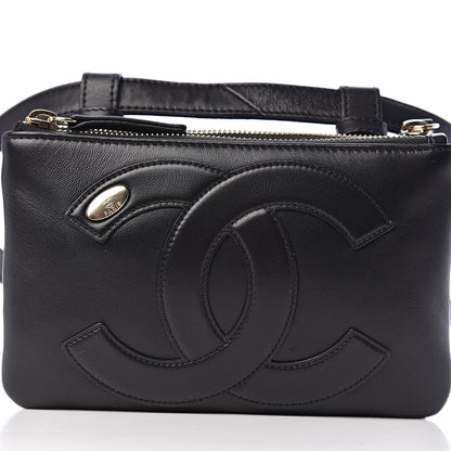 Chanel Lambskin CC Mania Waist Belt Bag Black 9 of 9