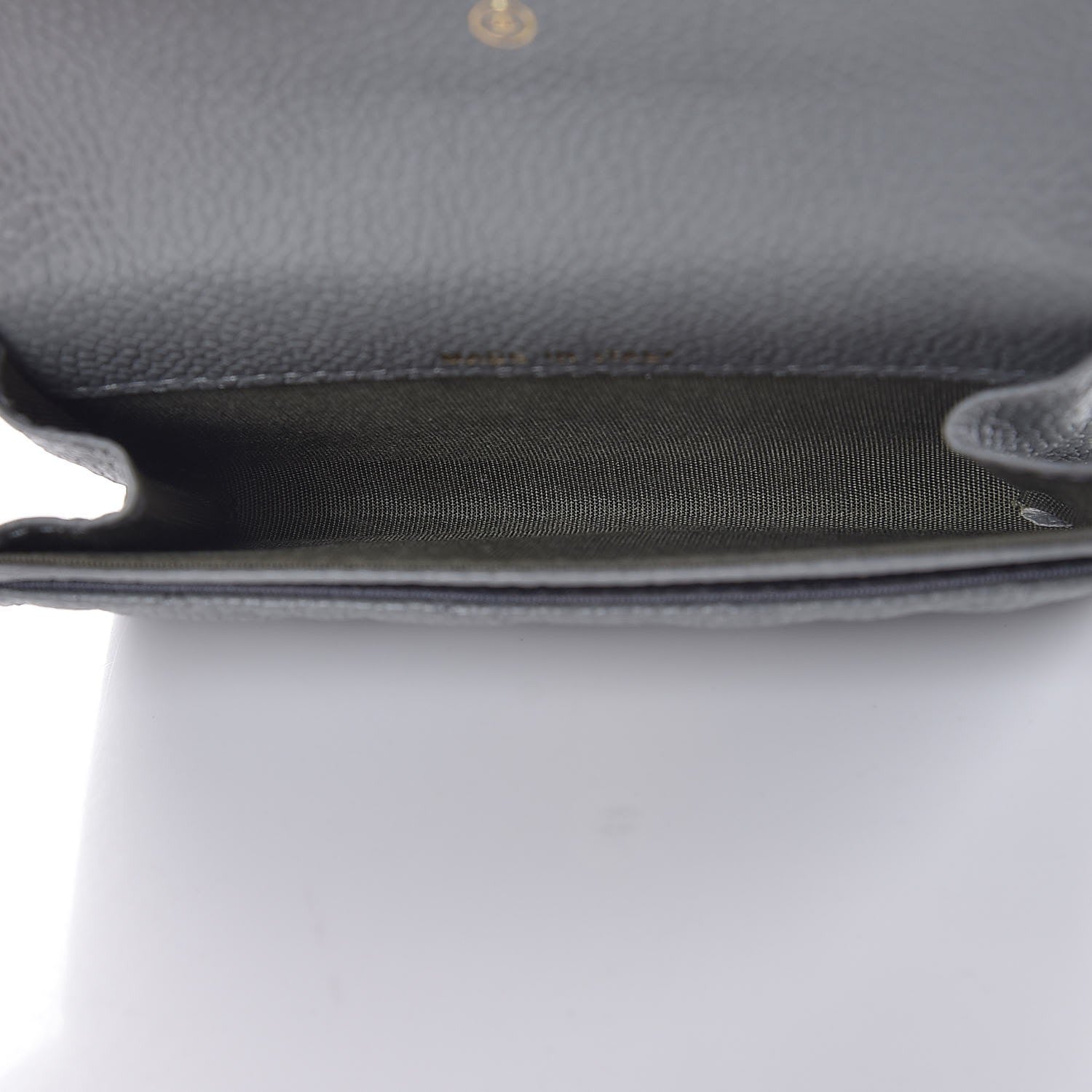 Chanel Caviar Quilted Boy Flap Card Holder Grey 5 of 9