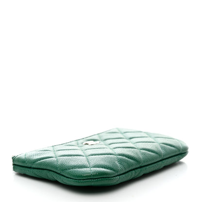 Chanel Caviar Quilted Small Cosmetic Case Green 4 of 8