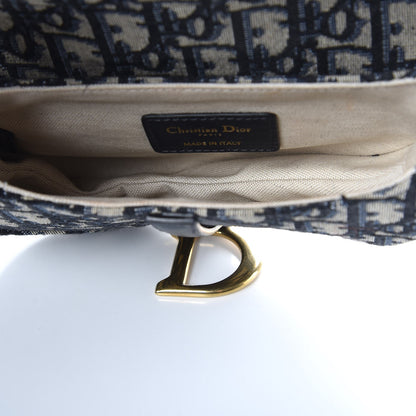 Christian Dior Oblique Mini Saddle Bag Blue 5 of 9