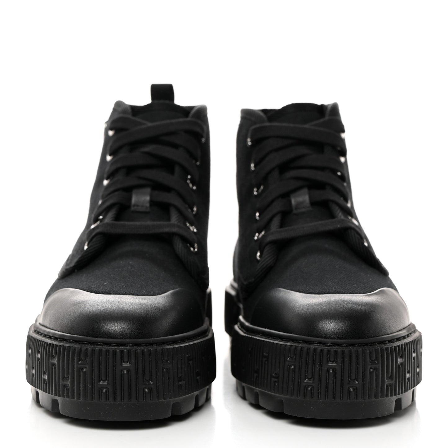 Canvas Calfskin Itineraire Ankle Boot 37 Black